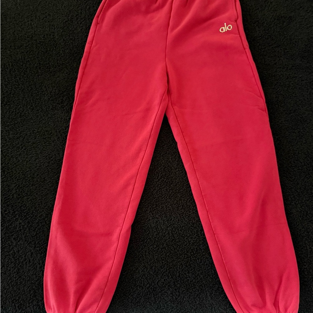 ALO Yoga Bright Pink Jogger Sweatpants